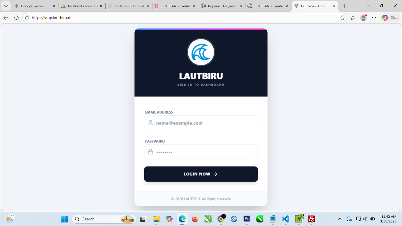 Screenshot POS Agency Desain